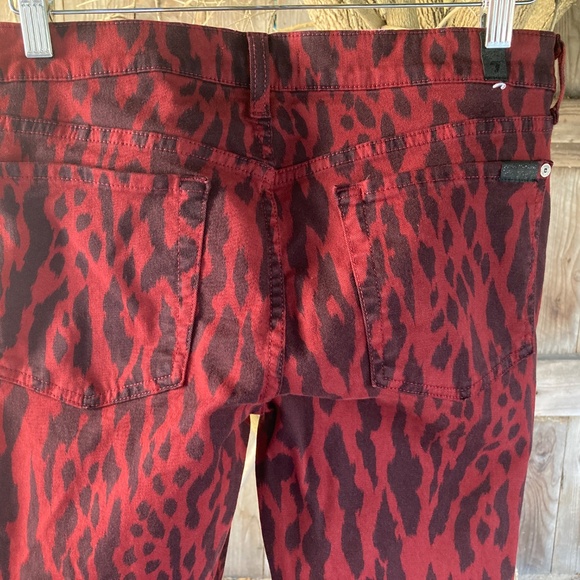 Red and Black Animal Print Jeans by Mankind - Picture 4 of 8